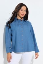 Ulla Popken Teksariidest Pluus - Image 6